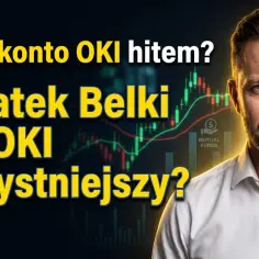 Nowe konto OKI hitem? Podatek Belki czy OKI korzystniejszy? Mężczyzna na tle wykresów giełdowych.