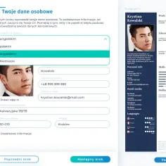 Jak napisać CV po angielsku? Wybierz język angielski, uzupełnij dane osobowe i stwórz profesjonalne CV.