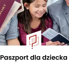 Rodzina z paszportem dla dziecka, gotowa na podróż.